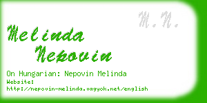 melinda nepovin business card